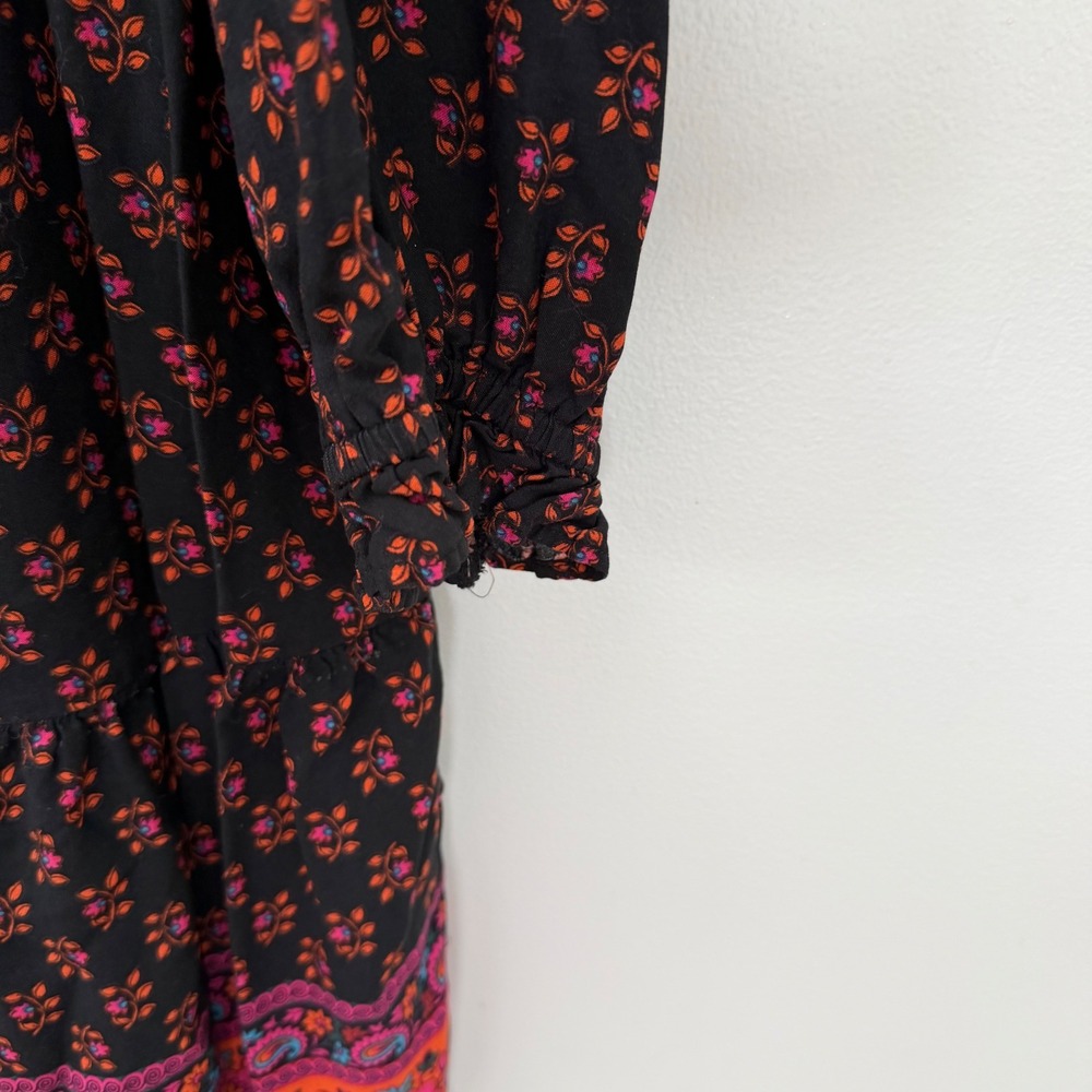 Beach Lunch Lounge Women's Dress Cover-Up Long Sleeve Boho Beachy Floral Size XL - Picture 6 of 13